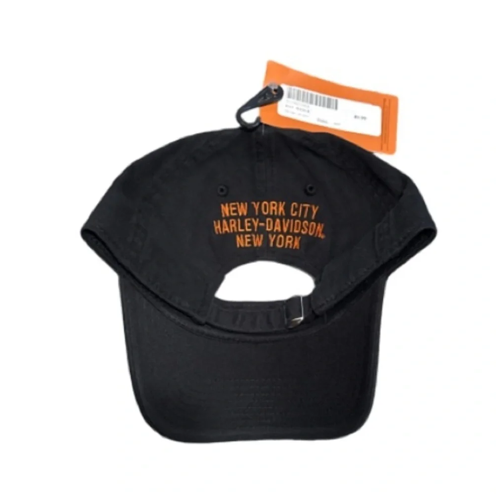Harley-Davidson adjustable Black Cap with Orange Embroidery